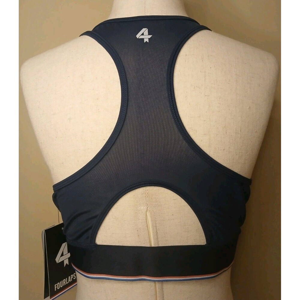 4 FOURLAPS Womens Sports Bra Sz L Lot Of 3 Fuchsia Coral Aqua NWT $184 - Picture 8 of 16